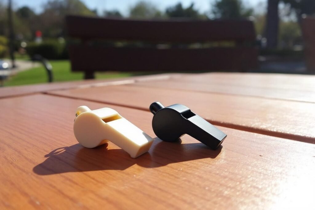 Sifflet métal vs plastique : guide comparatif et choix